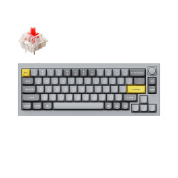 Juice Borx | Keychron Q2 65% Red G Pro Switches Aluminium RGB Wired Keyboard – Grey