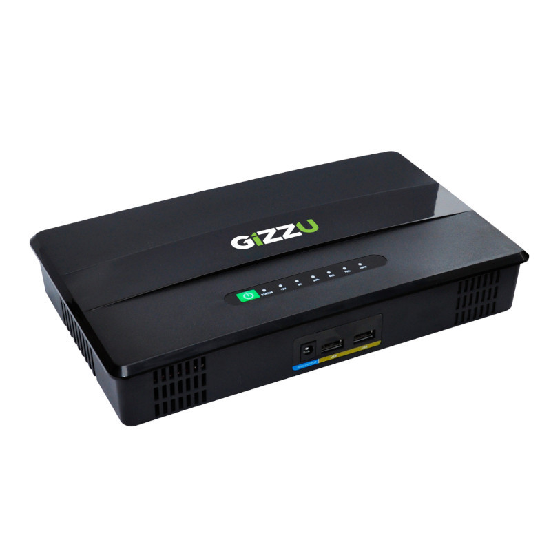 Juice Borx | GIZZU 60W 69Wh 21600mAh Mini POE DC UPS LifePO4 – Black