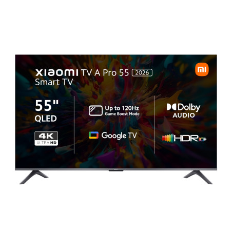 Juice Borx | Xiaomi A Pro 55″ QLED 4K Smart TV (HDR10+, Google TV, Dolby Audio, 60Hz)